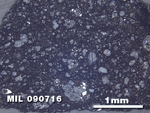 Thin Section Photo of Sample MIL 090716 at 2.5X Magnification in Reflected Light