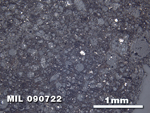 Thin Section Photo of Sample MIL 090722 at 2.5X Magnification in Reflected Light