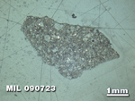 Thin Section Photo of Sample MIL 090723 at 1.25X Magnification in Reflected Light