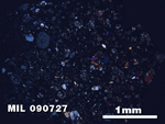 Thin Section Photo of Sample MIL 090727 at 2.5X Magnification in Cross-Polarized Light