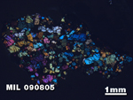 Thin Section Photo of Sample MIL 090805 at 1.25X Magnification in Cross-Polarized Light
