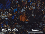 Thin Section Photo of Sample MIL 090937 in Cross-Polarized Light with 2.5X Magnification