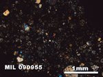 Thin Section Photo of Sample MIL 090955 in Cross-Polarized Light with 2.5X Magnification