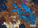 Thin Section Photo of Sample MIL 11197 in Cross-Polarized Light with 1.25X Magnification