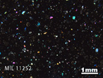 Thin Section Photo of Sample MIL 11252 in Cross-Polarized Light with 1.25x Magnification