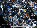 Thin Section Photo of Sample MIL 13019 in Cross-Polarized Light with 5X Magnification