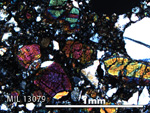 Thin Section Photo of Sample MIL 13079 in Cross-Polarized Light with 5X Magnification