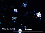 Thin Section Photo of Sample MIL 13139 in Cross-Polarized Light with 5X Magnification