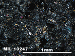 Thin Section Photo of Sample MIL 13247 in Cross-Polarized Light with 5X Magnification