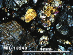 Thin Section Photo of Sample MIL 13248 in Cross-Polarized Light with 5X Magnification
