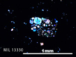 Thin Section Photo of Sample MIL 13330 in Cross-Polarized Light with 5X Magnification
