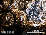 Thin Section Photo of Sample MIL 15053 in Plane-Polarized Light with 5X Magnification