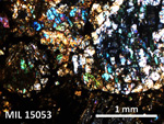Thin Section Photo of Sample MIL 15053 in Cross-Polarized Light with 5X Magnification