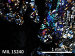 Thin Section Photo of Sample MIL 15240 in Cross-Polarized Light with 5X Magnification
