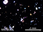 Thin Section Photo of Sample MIL 15301 in Cross-Polarized Light with 5X Magnification