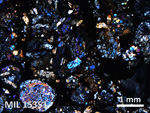 Thin Section Photo of Sample MIL 15351 in Cross-Polarized Light with 2.5X Magnification