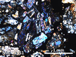 Thin Section Photo of Sample MIL 15351 in Cross-Polarized Light with 5X Magnification