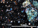 Thin Section Photo of Sample MIL 15380 in Cross-Polarized Light with 5X Magnification