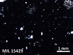 Thin Section Photo of Sample MIL 15429 in Plane-Polarized Light with 2.5X Magnification