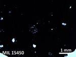 Thin Section Photo of Sample MIL 15450 in Plane-Polarized Light with 2.5X Magnification