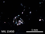 Thin Section Photo of Sample MIL 15450 in Cross-Polarized Light with 5X Magnification