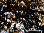 Thin Section Photo of Sample MIL 15550 in Cross-Polarized Light with 5X Magnification