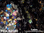 Thin Section Photo of Sample PCA 82500 in Cross-Polarized Light