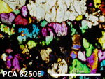 Thin Section Photograph of Sample PCA 82506 in Cross-Polarized Light