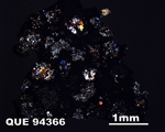 Thin Section Photo of Sample QUE 94366 in Cross-Polarized Light