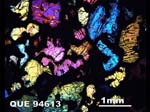 Thin Section Photograph of Sample QUE 94613 in Cross-Polarized Light