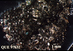 Thin Section Photo of Sample QUE 97632 in Cross-Polarized Light with 1.25X Magnification