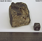 Lab Photo of Sample QUE 99006 Showing Top East View