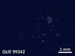 Thin Section Photo of Sample QUE 99342 in Cross-Polarized Light with  Magnification