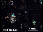 Thin Section Photo of Sample RBT 04143  in Cross-Polarized Light
