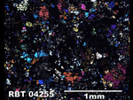 Thin Section Photo of Sample RBT 04255  in Cross-Polarized Light