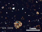 Thin Section Photograph of Sample SZA 12432 in Cross-Polarized Light
