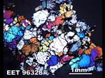 Thin Section Photograph of Sample EET 96328 in Cross-Polarized Light