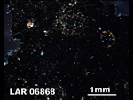Thin Section Photograph of Sample LAR 06868 in Cross-Polarized Light