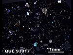Thin Section Photo of Sample QUE 93017 in Cross-Polarized Light
