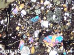 Thin Section Photograph of Sample QUE 94281 in Cross-Polarized Light