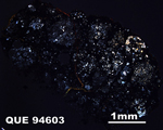 Thin Section Photo of Sample QUE 94603 in Cross-Polarized Light