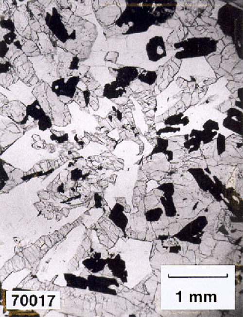 Texture of mare basalt
