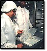 Processors remove samples in return sample vault