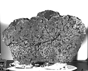Apollo 17 basalt with dark gray igneous rock