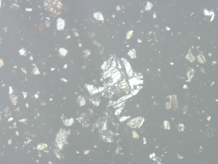 Thin Section Photograph of Apollo 11 Sample 10019,14 in Reflected Light at 10x Magnification and 1.15 mm Field of View (View #5)