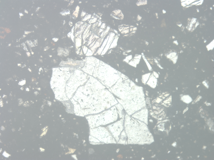 Thin Section Photograph of Apollo 11 Sample 10019,14 in Reflected Light at 10x Magnification and 1.15 mm Field of View (View #6)