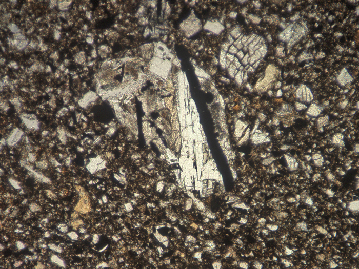 Thin Section Photograph of Apollo 11 Sample 10019,14 in Plane-Polarized Light at 10x Magnification and 1.15 mm Field of View (View #8)