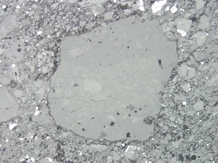Thin Section Photograph of Apollo 11 Sample 10021,29 in Reflected Light at 10x Magnification and 1.15 mm Field of View (View #6)