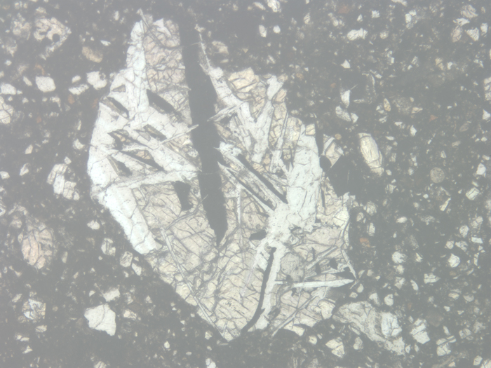Thin Section Photograph of Apollo 11 Sample 10046,5 in Reflected Light at 10x Magnification and 1.15 mm Field of View (View #4)