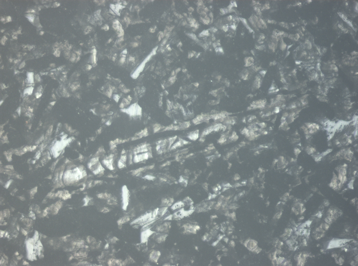 Thin Section Photograph of Apollo 11 Sample 10049,40 in Reflected Light at 10x Magnification and 0.7 mm Field of View (View #3)